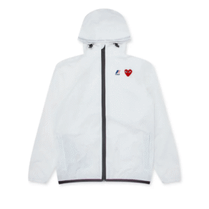 CDG K-Way Zip Jacket White