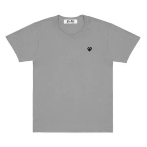 CDG Play Basic Coloured T-Shirt Small Black Emblem (Grey)