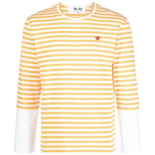 CDG-Play-Embroidered-Logo-Striped-Long-Sleeve-Tee-White-Yellow.webp