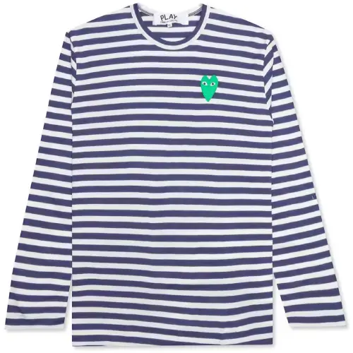 CDG-Play-Womens-Green-Emblem-Striped-LS-Navy-White-T-Shirt.webp