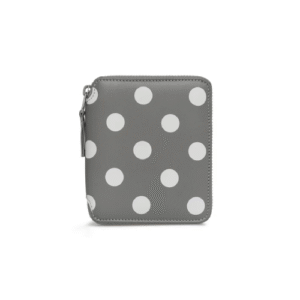 CDG Wallet Polka Dot Printed Full Zip Around Wallet Grey SA2100PD